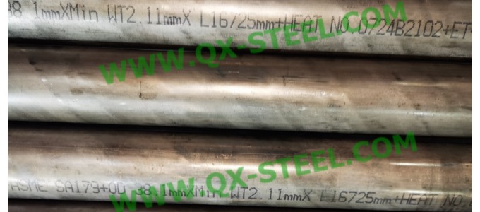 Ultra long steel tubes - ASME SA179,  ø38.1 x 2.11 MW x 16725mm shipped